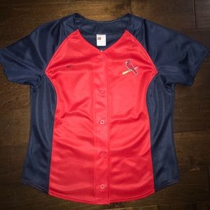 NIKE Cardinals baseball red & navy blue jersey
